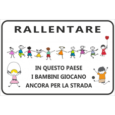 Segnale i bambini giocano per strada